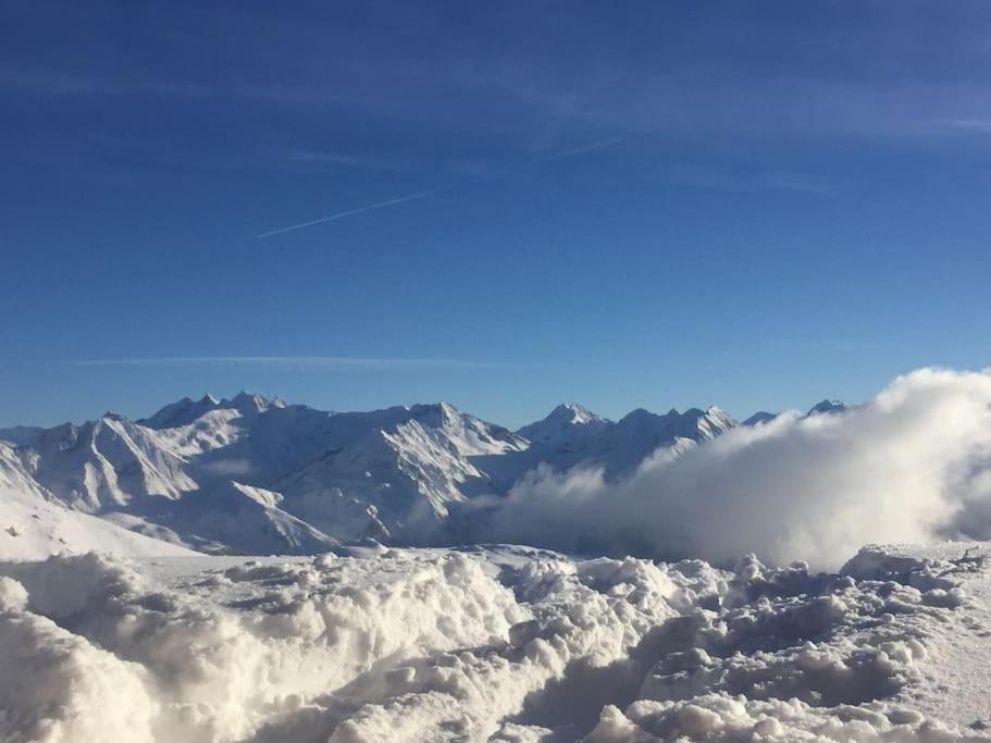 Ferienhaus Zillertal Panorama Blick Balkon Sauna Zellberg Bagian luar foto
